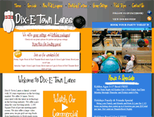 Tablet Screenshot of dixetownlanes.com